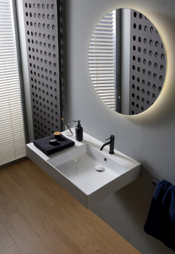 TEOREMA 2.0 PLUS - Rectangular single ceramic washbasin by Scarabeo Ceramiche - view 3